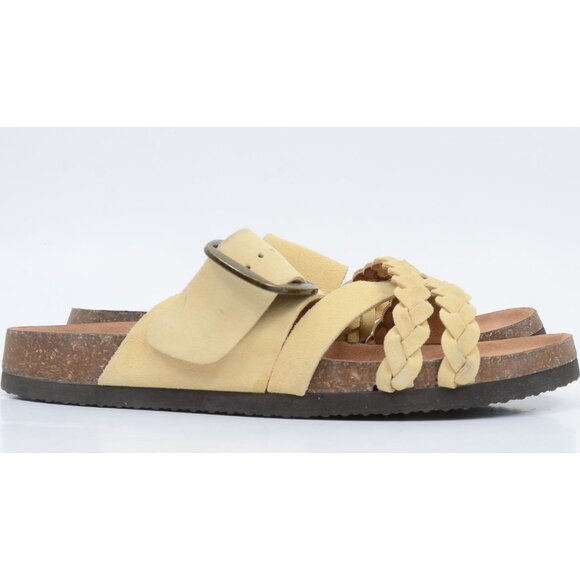 White Mountain Hazy Size 11 Multi-Strap Sandal Footbeds Leather Braided Detail - Picture 4 of 8